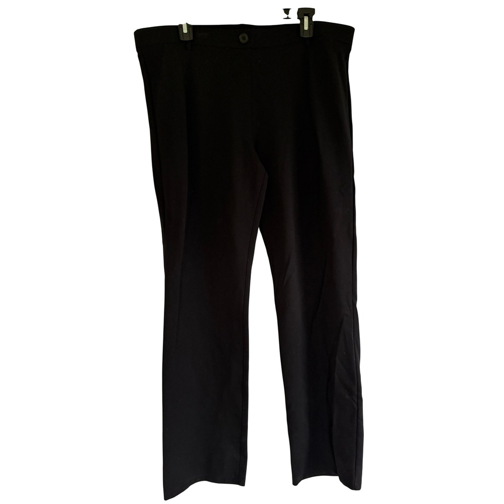 Betabrand Dress Pant Yoga Pants Womens 2XL Black Straight Leg Stretch W0076-BK
